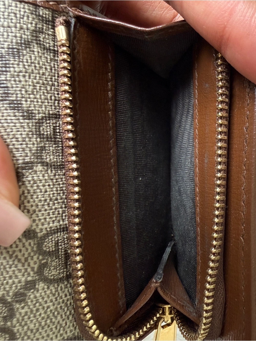 Gucci Signature GG Canvas Horsebit Card Holder - Brown/Beige - Picture 4 of 6